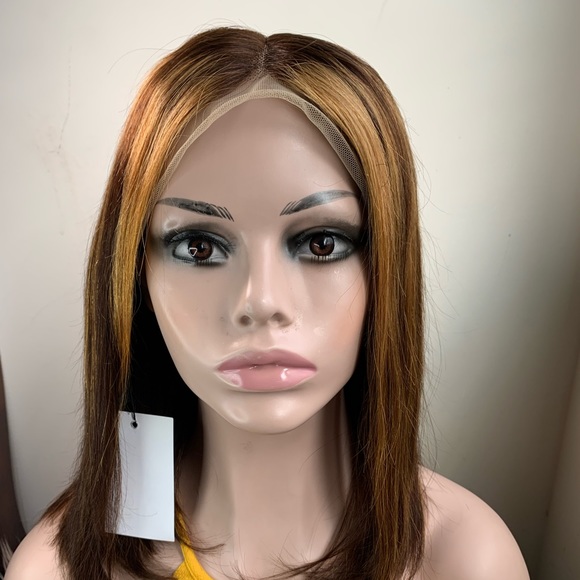 14inch Bob frontal lace 13*4 virgin Human wig - Picture 1 of 5